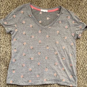 floral embroidered shirt